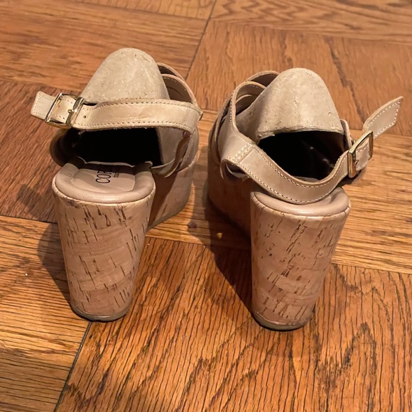 Cordani Slingback Wedge Leather Cork Platform Sandal, Size 40, GUC, “Julia” - Picture 9 of 15